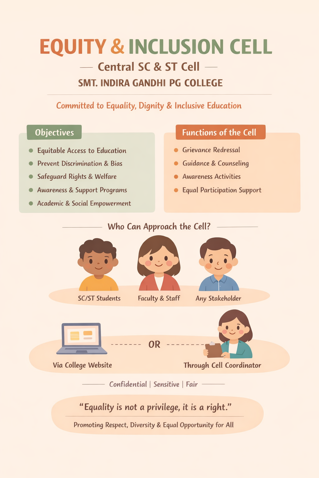 SC ST Cell Awareness Poster